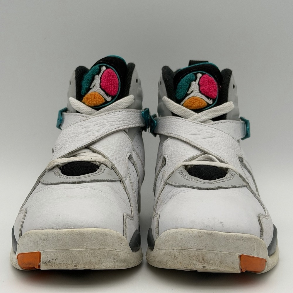 Air Jordan 8 Retro GS South Beach White Turbo Green 305368-113 Size 6Y Women 7.5 - Picture 4 of 14